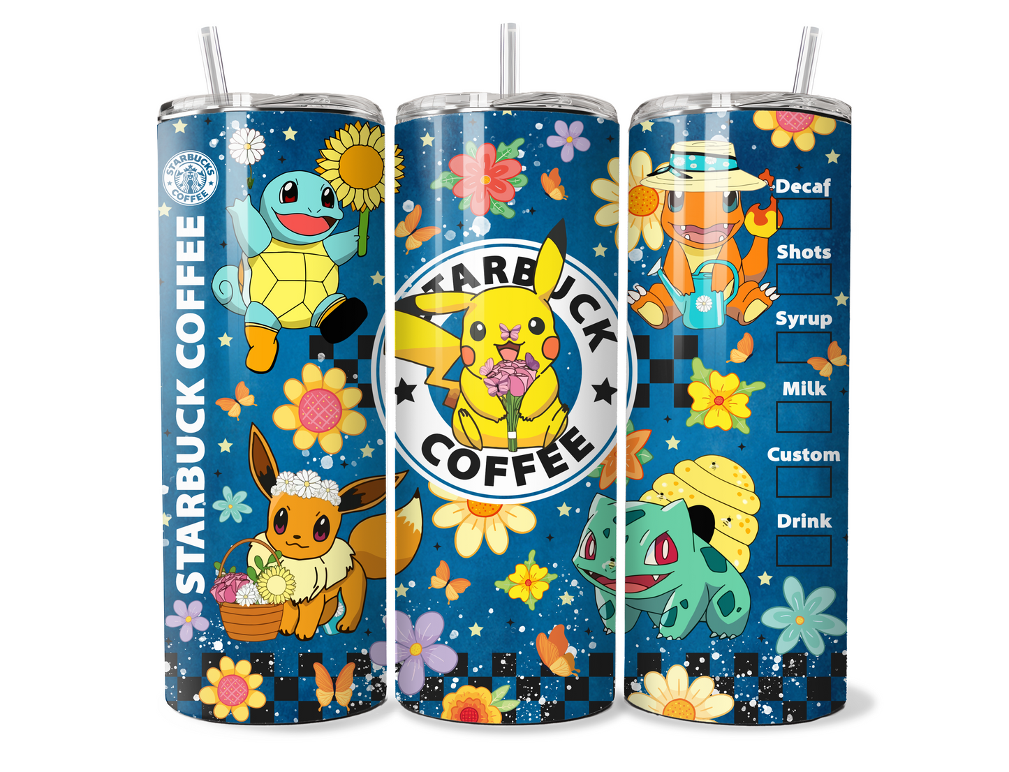 Poke 20oz Stainless Steel Tumbler Blue