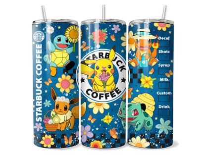Poke 20oz Stainless Steel Tumbler Blue