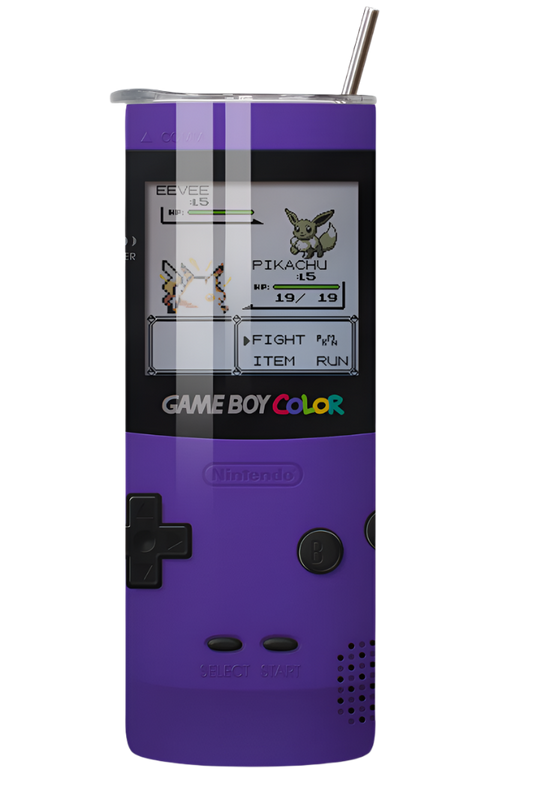 Retro Purple Game Boy Color 20oz Stainless Steel Tumbler