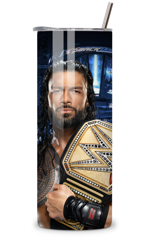 Blue Champion Wrestling 20oz Stainless Steel Tumbler