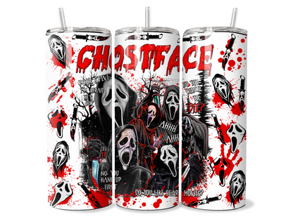 Ghost Face Scream 20oz Stainless Steel Tumbler Halloween