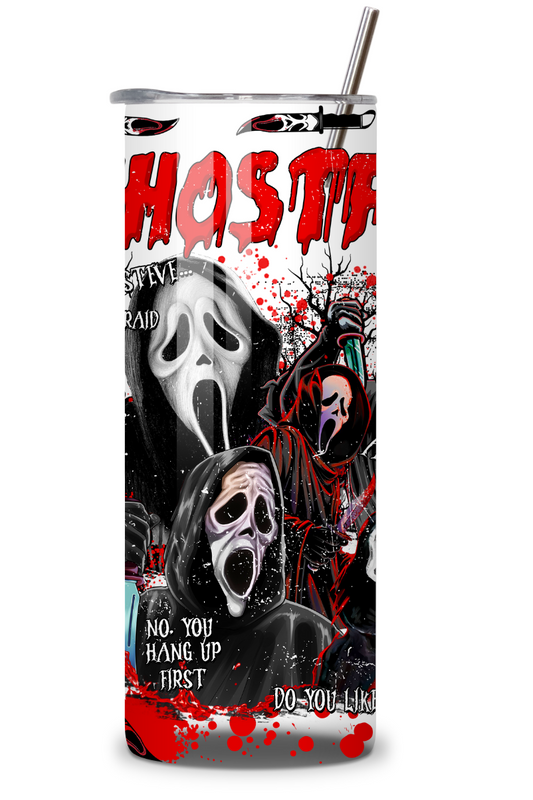 Ghost Face Scream 20oz Stainless Steel Tumbler Halloween