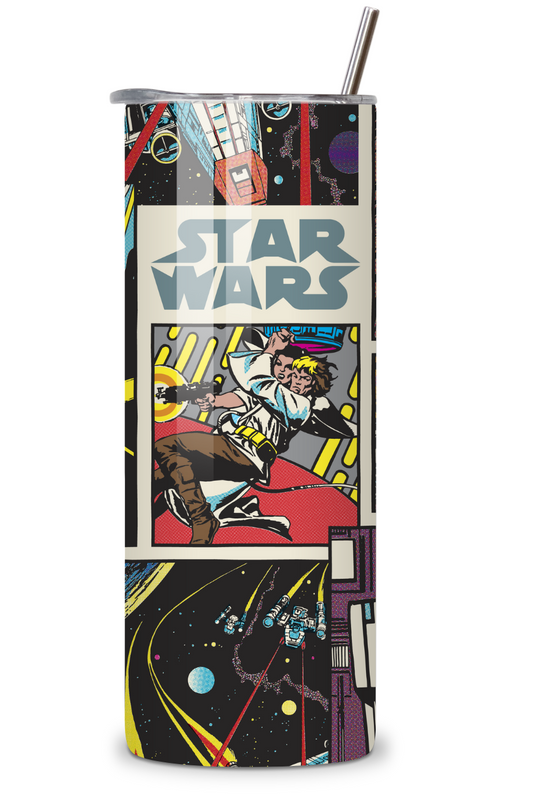 Retro Comic Star Wars 20oz Stainless Steel Tumbler