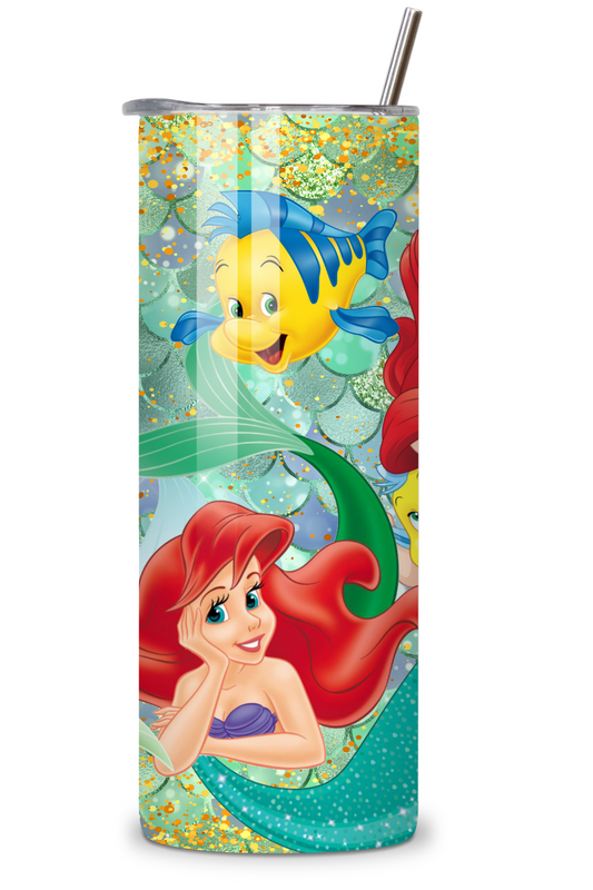 Ariel Princess, Mermaid 20oz Stainless Steel Tumbler